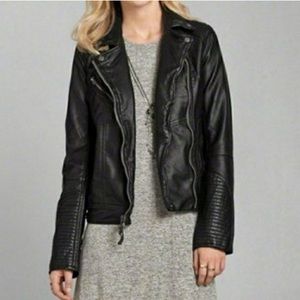 Abercrombie & Fitch Vegan Leather Moto Jacket